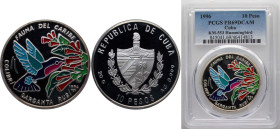 Cuba Second Republic 1996 10 Pesos (Hummingbird) Silver (.999) Havana Mint 20g PCGS PR69 Top Pop KM 553