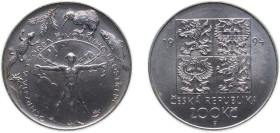 Czech Republic 1994 b 200 Korun (Environmental Protection) Silver (.900) Czech Mint (25000) 13g BU KM 14 Schön 185