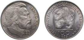 Czechoslovakia Socialist Republic 1976 100 Korun (Janko Kráľ) Silver (.700) (75000) 15g BU KM 84