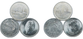 Egypt United Arab Republic 1968-1970 1 Pound (3 Lots) Silver (.720) AU
