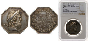 France 1846 Jeton - Rambouillet medical asso Silver NGC MS 64 GAD-91-3454