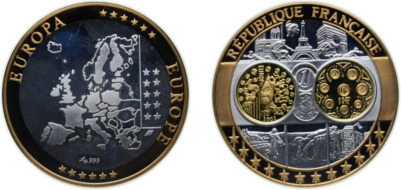 France Fifth Republic ND Medal - Europa Silver (.999) 20g PF