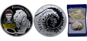 France Fifth Republic 2002 1½ Euro (Snow White) Silver (.900) Paris Mint (9761) 22.2g PF KM 1840 Gad EU4 (Ed.2019)