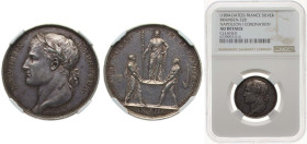 France First Empire 1804 Medal - Napoleon I Coronation Silver NGC AU Cleaned BRAMSEN 328