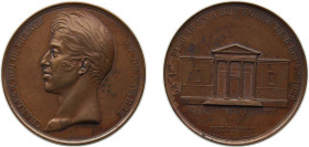 France Kingdom 1829 Medal - Charles X (PALAIS DE JUSTICE DE PERIGUEUX) Bronze 66.3g UNC