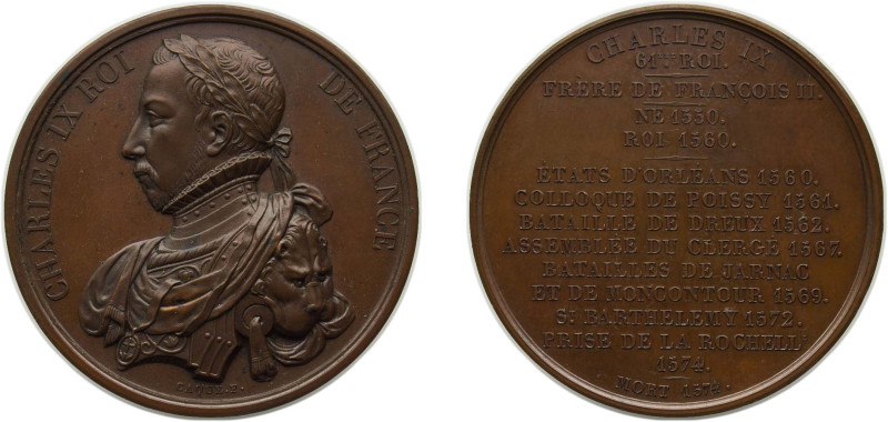 France Kingdom 1835-1840 Medal - Louis Philippe I (Kings of France - Charles IX)...