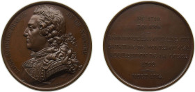 France Kingdom 1835-1840 Medal - Louis Philippe I (Kings of France - Louis XV), Caqué.F. -Official engraver of Emperor Napoleon III Bronze 50.84g BU