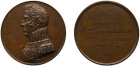France Kingdom 1835-1840 Medal - Louis Philippe I (Kings of France - Charles X), Caqué.F. -Official engraver of Emperor Napoleon III Bronze 52.91g BU