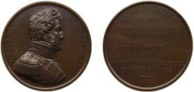 France Kingdom 1835-1840 Medal - Louis Philippe I (Kings of France - Louis Philippe I), Caqué.F. -Official engraver of Emperor Napoleon III Bronze 50....