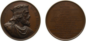 France Kingdom 1838 Medal - Louis Philippe I (Kings of France - Hugues Capet), Caqué.F. -Official engraver of Emperor Napoleon III Bronze 61.51g BU