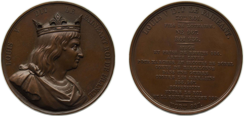 France Kingdom 1838 Medal - Louis Philippe I (Kings of France - Louis V), Caqué....