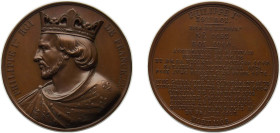 France Kingdom 1838 Medal - Louis Philippe I (Kings of France - Philippe I), Caqué.F. -Official engraver of Emperor Napoleon III Bronze 69.91g BU