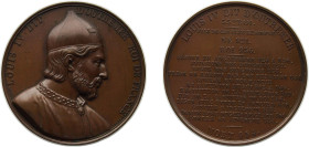 France Kingdom 1839 Medal - Louis Philippe I (Kings of France - Louis IV), Caqué.F. -Official engraver of Emperor Napoleon III Bronze 65.88g BU