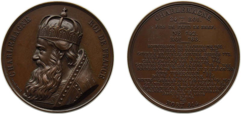 France Kingdom 1839 Medal - Louis Philippe I (Kings of France - Charlemagne), Ca...