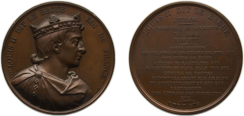 France Kingdom 1839 Medal - Louis Philippe I (Kings of France - Louis II), Caqué...