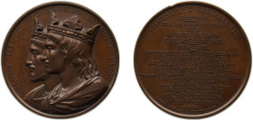 France Kingdom 1839 Medal - Louis Philippe I (Kings of France - Louis III & Carloman II), Caqué.F. -Official engraver of Emperor Napoleon III Bronze 7...