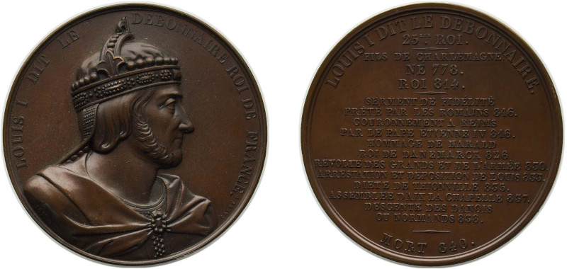 France Kingdom 1839 Medal - Louis Philippe I (Kings of France - Louis I), Caqué....