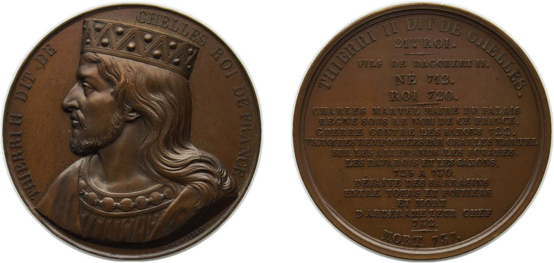 France Kingdom 1840 Medal - Louis Philippe I (Kings of France - Thierri II), Caq...