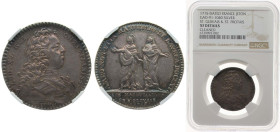 France Kingdom 1715 Jeton - St Gervais & St Protais Silver NGC XF Cleaned GAD-91-1040
