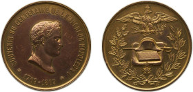 France Second Empire 1869 Medal - Souvenir centenaire de l'empereur Napoleon I Gold plated bronze 46.43g UNC