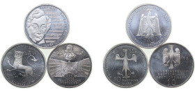 Germany Federal Republic of Germany 1995-2001 5 Deutsche Mark (3 Lots) Silver (.625) BU