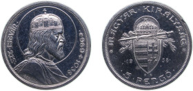 Hungary Kingdom 1938 BP 5 Pengő - Miklós Horthy (Death of St. Stephen) Silver (.640) Budapest Mint (600000) 25g AU KM 516 ÉH 1508 H 2260 Adamo P8.1