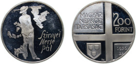 Hungary People's Republic 1976 BP. 200 Forint (Pál Szinyei Merse) Silver (.640) Budapest Mint (5000) 28g PF KM 608 ÉH 1607 Adamo EM51