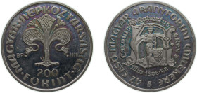 Hungary People's Republic 1978 BP. 200 Forint (First Hungarian Gold Forint) Silver (.640) Budapest Mint (5000) 28g PF KM 614 ÉH 1613 Adamo EM56