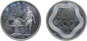 Hungary People's Republic 1989 BP. 500 Forint (XXV. Summer Olympic Games) Silver (.900) Budapest Mint (15000) 28g PF KM 671 Schön 170 Adamo EM110