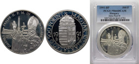 Hungary Republic 1991 BP. 500 Forint (Papal Visit) Silver (.900) Budapest Mint (20000) 28g PCGS PR 66 KM 683 Schön 190 Adamo EM120