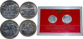 Iceland Republic 1974 500& 1000 Krónur Set (1st Settlement, 2 Lots) Silver (.925) Royal Mint BU