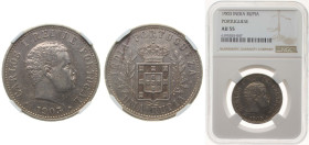India India - Portuguese colony 1903 1 Rupia - Carlos I Silver (.920) Lisbon Mint (200000) 11.66g NGC AU 55 KM 17 Gomes C1 05 Schön 5