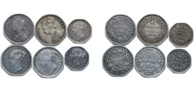India British India 1840-1892 Rupee - Victoria (6 Lots) Silver VF