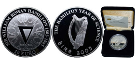 Ireland Republic 2005 10 Euro (Sir William R. Hamilton) Silver (.925) (30000) 28.28g PF KM 44