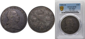 Italy Duchy of Milan Italian states 1792 M 1 Couronne - Leopold II Silver (.873) Milan Mint 29.44g PCGS XF 40 KM 32
