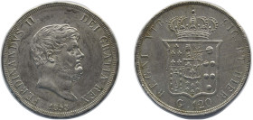 Italy Kingdom of the Two Sicilies Italian states 1853 120 Grana - Ferdinando II (4th portrait) Silver (.833) Naples Mint 27.6g AU KM 370 Dav ECT 175 M...