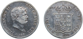 Italy Kingdom of the Two Sicilies Italian states 1856 120 Grana - Ferdinando II (4th portrait) Silver (.833) Naples Mint 27.53g VF KM 370 Dav ECT 175 ...