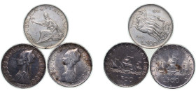 Italy Republic 1958, 1961& 1966 500 Lire (3 Lots) Silver (.835) (Copper .165) Rome Mint AU