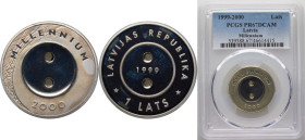 Latvia Republic 1999 1 Lats (Millennium) Silver (.925) Royal Mint (30000) 15.2g PCGS PR 67 KM 39