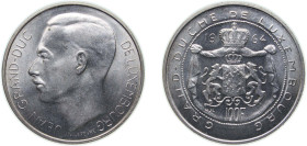 Luxembourg Principalty 1964 100 Francs - Jean Silver (.835) Brussel Mint (50000) 18g BU L 304-1 Weiller 294 KM 54 Schön 43