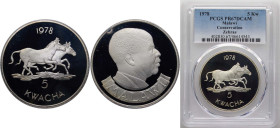 Malawi Republic 1978 5 Kwacha (Conservation) Silver (.925) Royal Mint (3622) 28.28g PCGS PR 67 KM 15