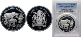 Malawi Republic 1996 20 Kwacha (Endangered Wildlife) Silver (.925) (15000) 31.4g PCGS PR68 Top Pop KM 35