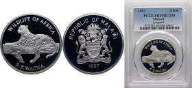 Malawi Republic 1997 5 Kwacha (Leopard) Silver (.925) PCGS PR68 Top Pop