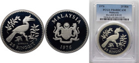 Malaysia Federal elective constitutional monarchy 1976 25 Ringgit - Agong VI (Conservation) Silver (.925) Royal Mint (8008) 35g PCGS PR 68 KM 20 Schön...