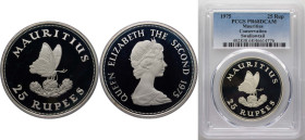 Mauritius Constitutional Monarchy Within The Commonwealth 1975 25 Rupees - Elizabeth II (Conservation) Silver (.925) Royal Mint (9869) 28.3g PCGS PR68...