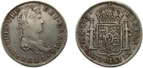 Mexico Spanish colony 1821 Zs RG 8 Reales - Fernando VII (Zacatecas - Royalist Coinage) Silver (.903) Zacatecas Mint 26.8g XF KM 111.5