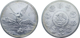 Mexico United Mexican States 1999 Mo 5 Onzas "Libertad", With Original Plastic Bag Silver (.999) Mexico City Mint (2800) 155.518g BU KM 615