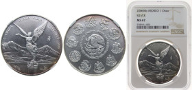 Mexico United Mexican States 2006 Mo 1 Onza "Libertad" Silver (.999) Mexico City Mint (300000) 31.1g NGC MS 67 KM 639