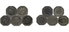 Netherlands Kingdom 1850-1863 5 Cents - Willem III (5 Lots) Silver (.640) Utrecht Mint XF KM 91