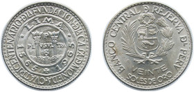 Peru Republic 1965 20 Soles de Oro (Casa de Moneda) Silver (.900) (150000) 8g BU KM 241